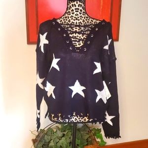 NWT Willow Moon Star Sweater